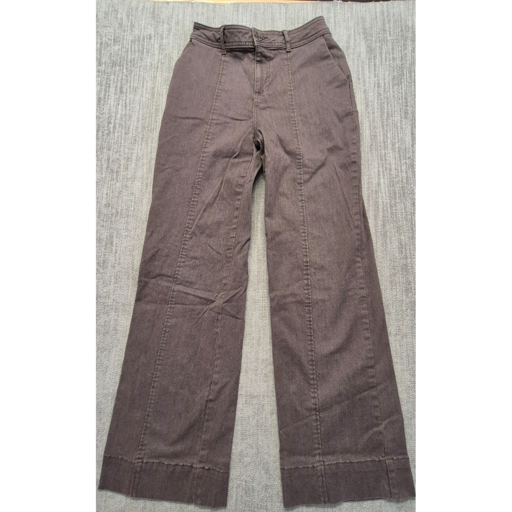 Bagatelle Collection Women's Brown Wide Leg Utility Pants 2 Cotton Blend Stretch